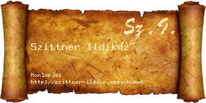 Szittner Ildikó névjegykártya