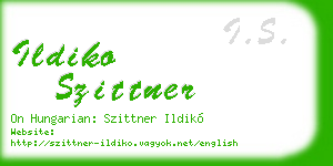 ildiko szittner business card