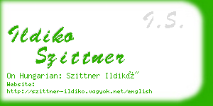 ildiko szittner business card